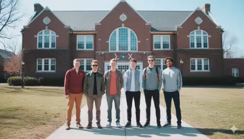Students attending a fraternity event on campus.